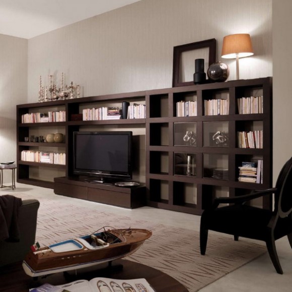 Creating a Home Library in the Living Room | Interior ...
