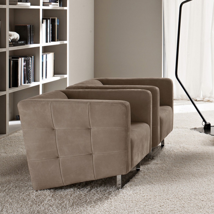 madison modern italian leather armchair