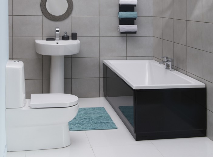 bluebell bathroom suite black panel