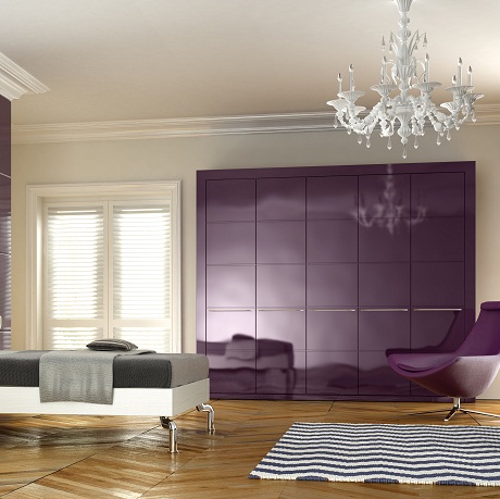 apex linea aubergine gloss bedroom