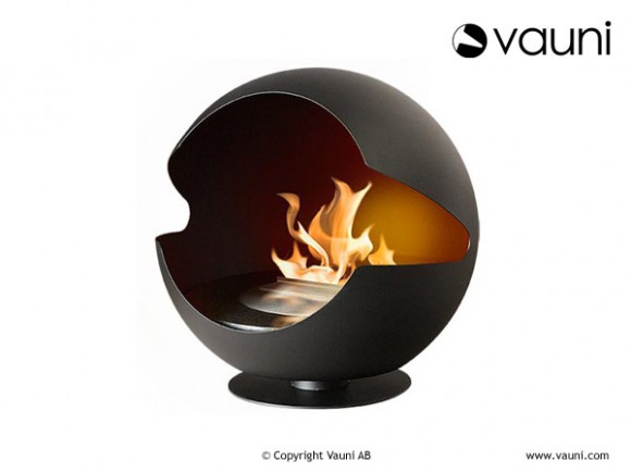 globe designer ethanol fireplace