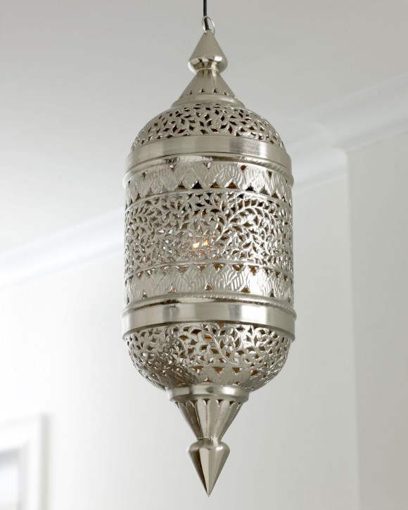 pierced silver lantern