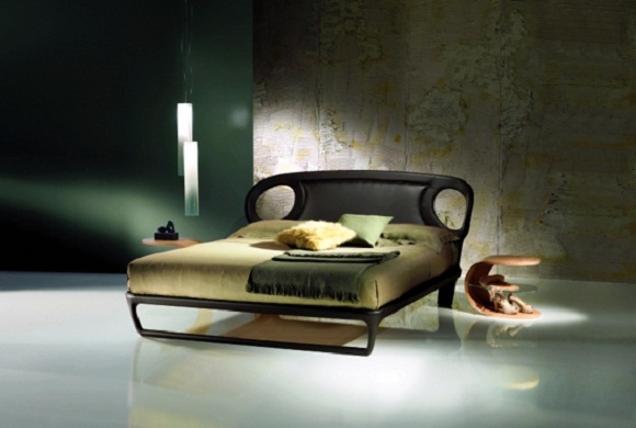 iride smooth padded leather bed