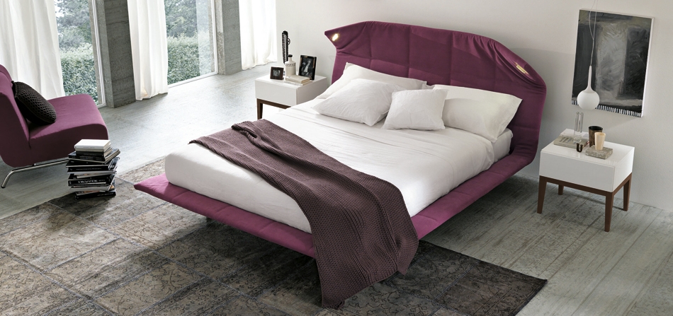 abbraccio upholstered bed