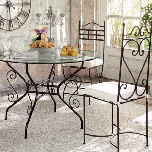 dining room iron forged furniture