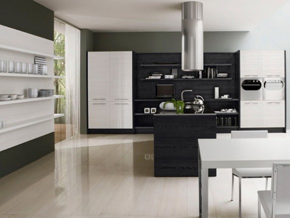 black elegant kitchen