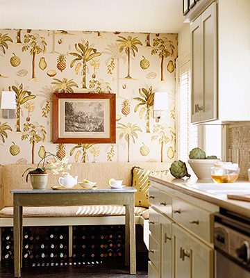 creative wallpaper for kitchen