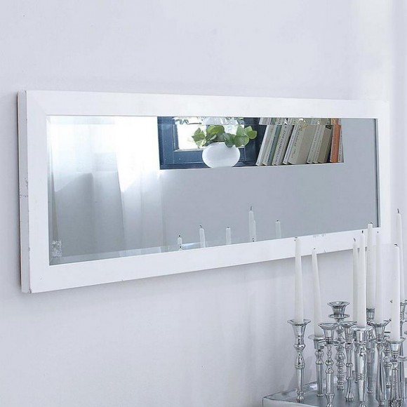 decorating hallway with horizontal mirror