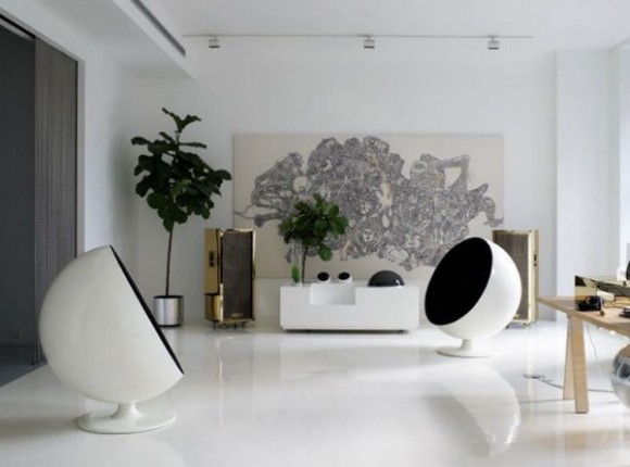 white with black living room ideas