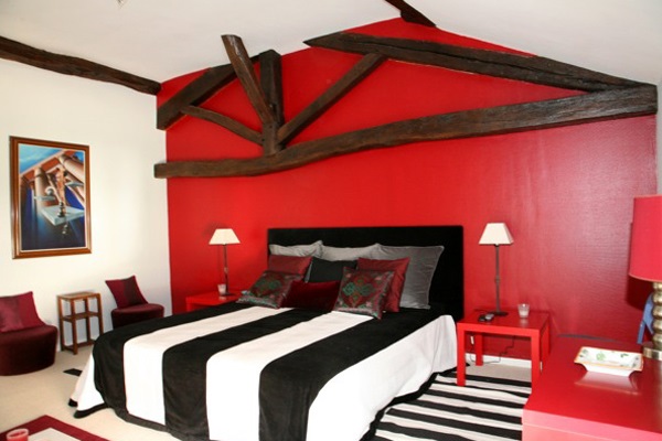 Red white and clearance black room