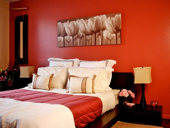 combo red black and white for bedroom