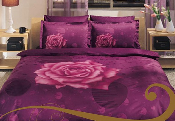 rose inspired bedding pattern