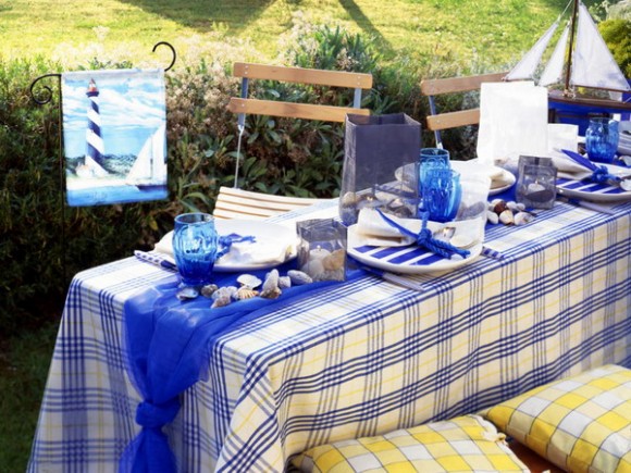 summer outdoor tablecloth aquatic themes 01