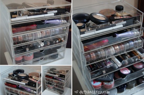 ideas of storing makeup products 16