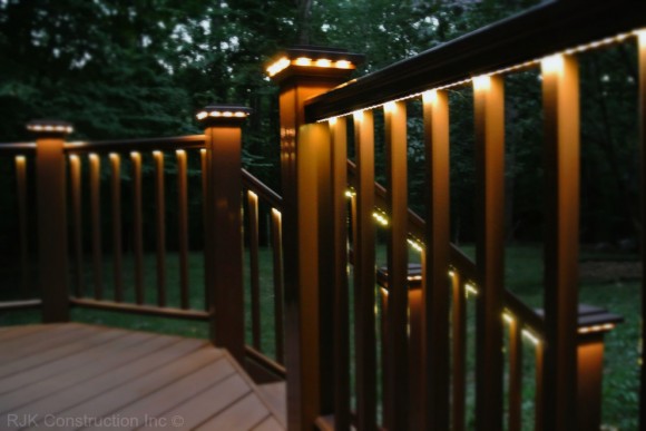 lights along the stairs