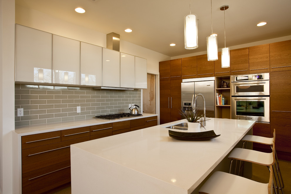 mixed style kitchen cabinets