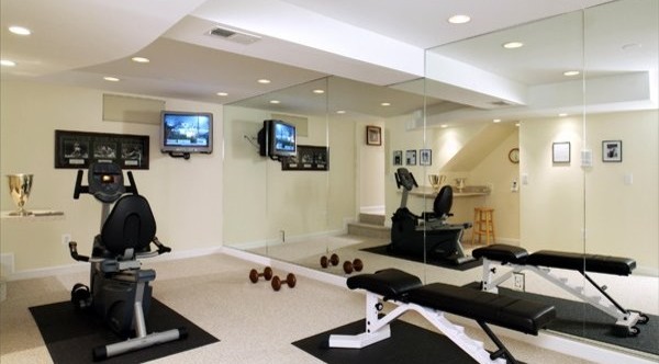 home gym by aa design build