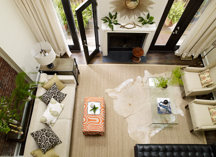 eclectic living room dc rowhouse