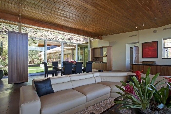 perfect living area wooden style ceilings