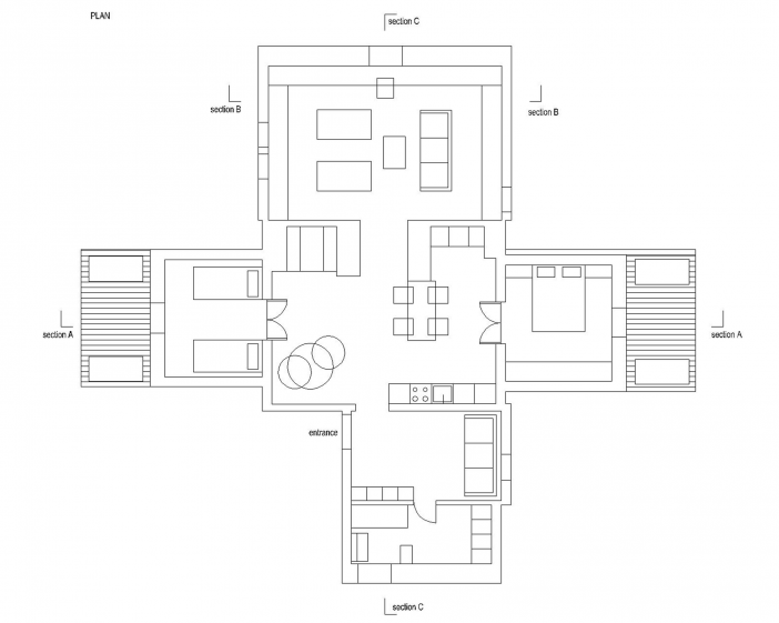 layout plan attic apartment bled arhitektura 