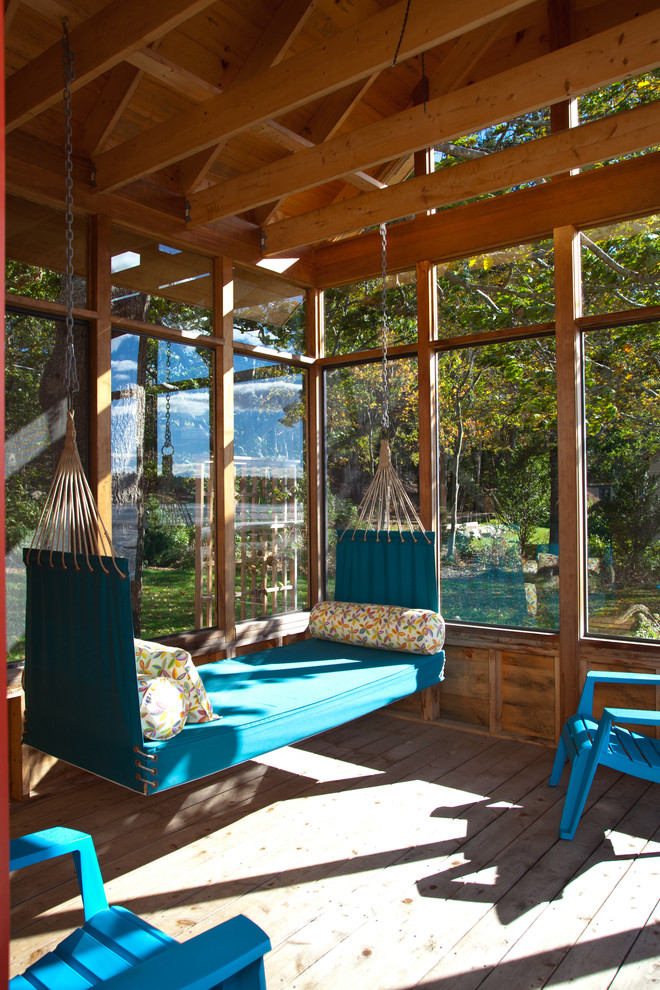 contemporary sunroom hammock