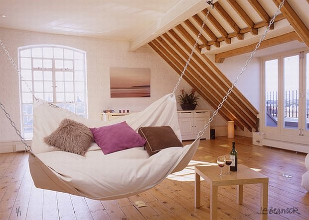 living room or attic sofa hammock