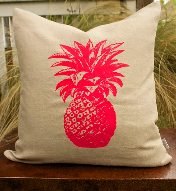 pink pineapple contemporary cushions pillows by recover me design
