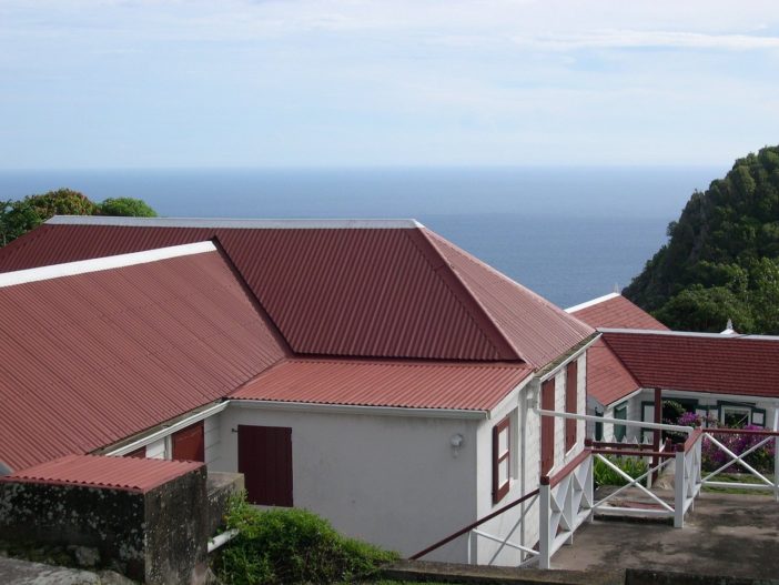 corrugated iron roofs