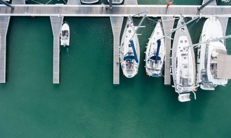 anchored boat