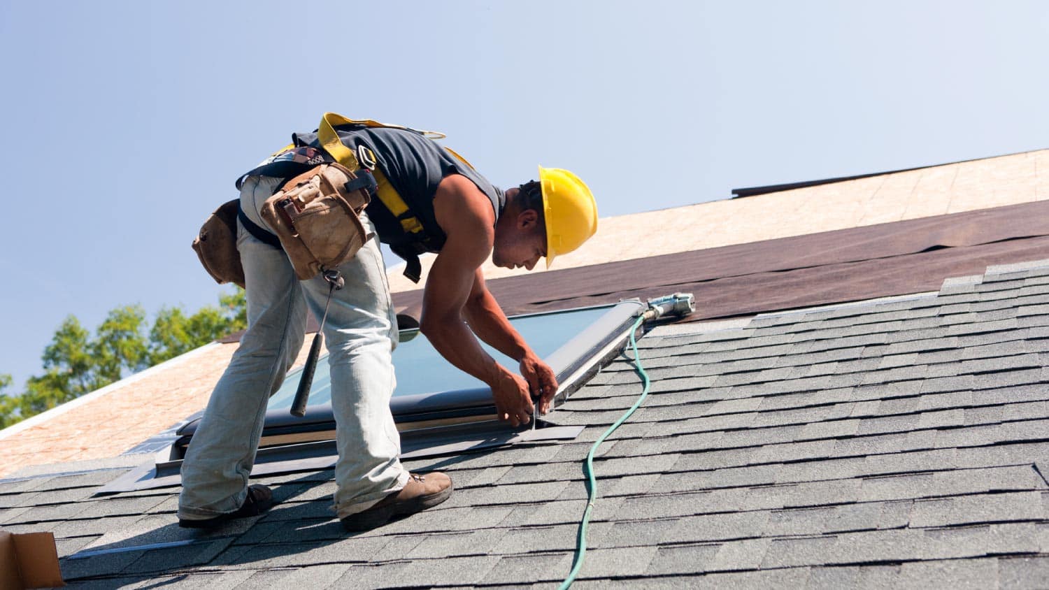 roofer doing repair