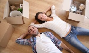 couple lying on the floor